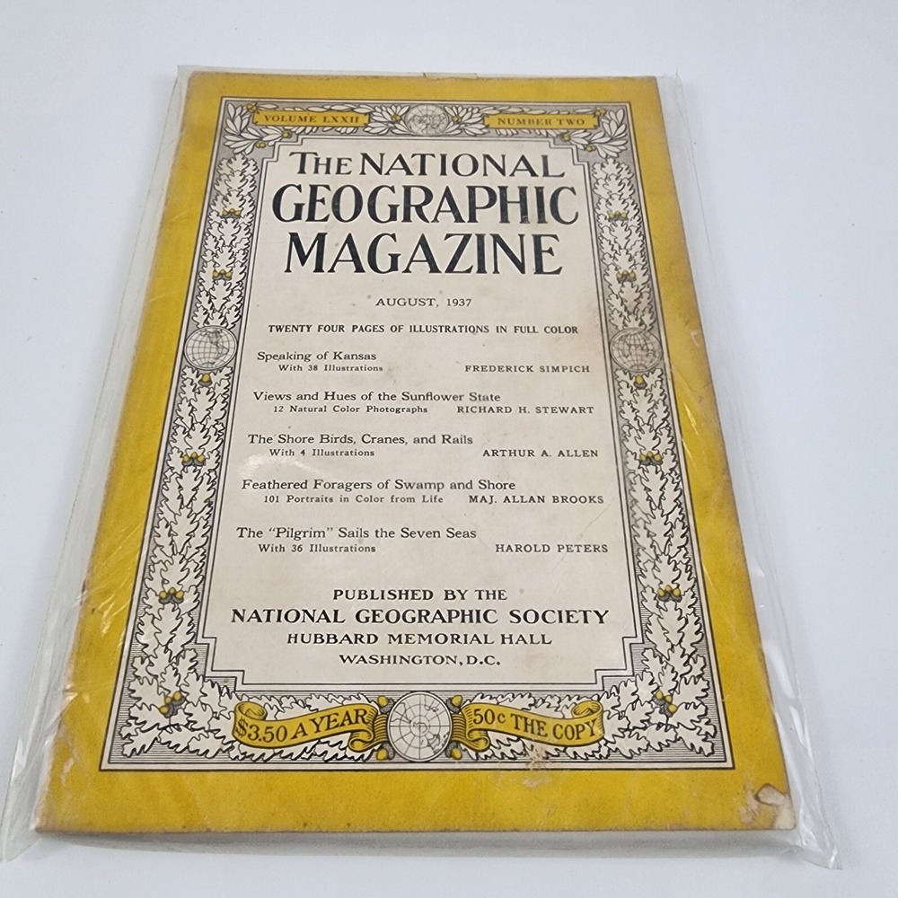 National Geographic Magazine August 1937 No  Insert‎
